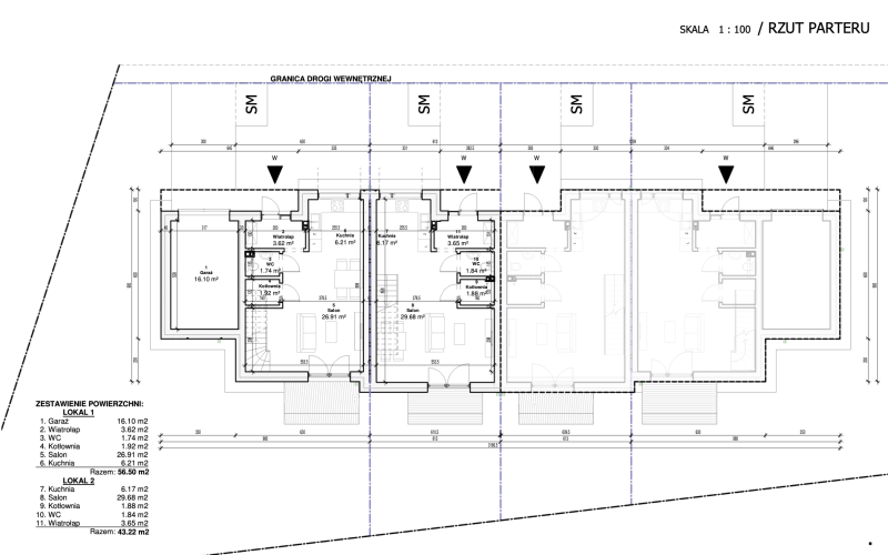 9 domów/4 apartamenty/1 budynek usługowy