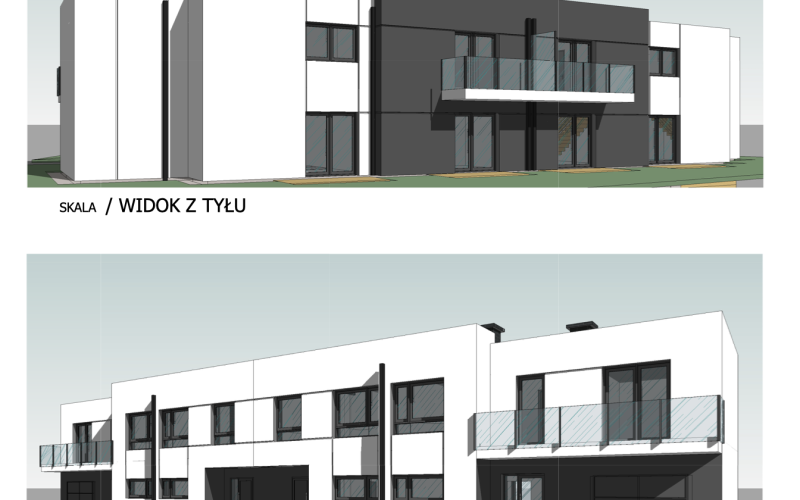 9 domów/4 apartamenty/1 budynek usługowy